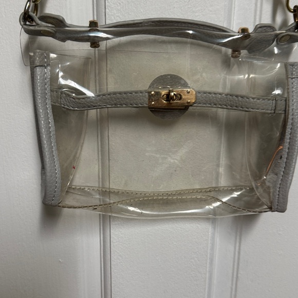 Transparent clear Crossbody stadium Bag with Black Strap - Picture 2 of 6